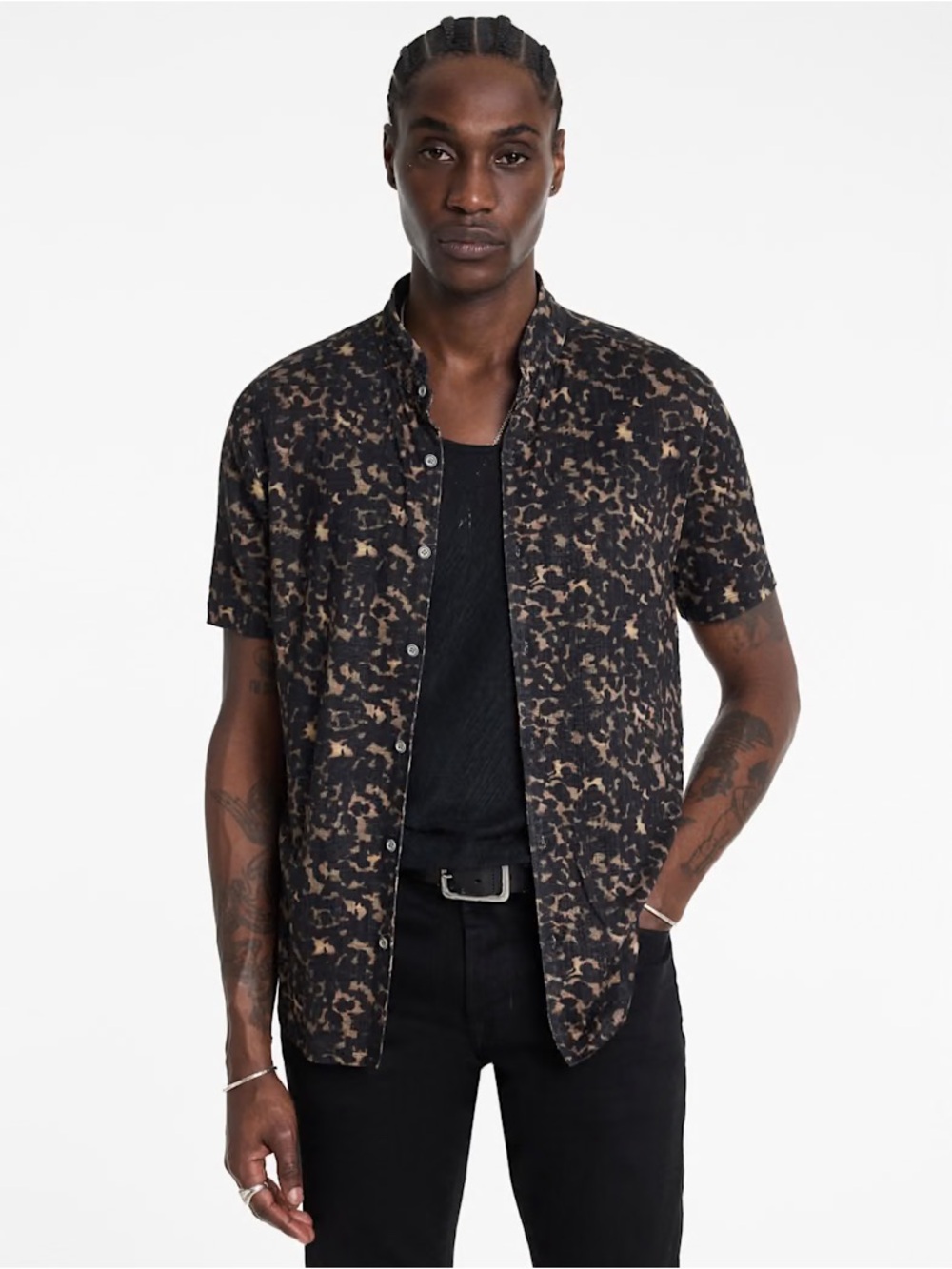 $268 John Varvato Florez Shirt Size medium